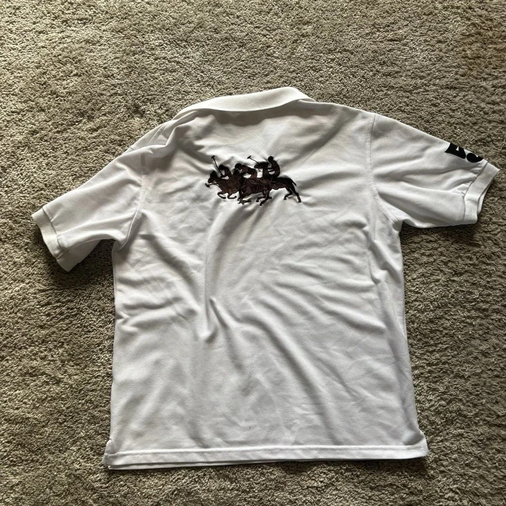 Vintage 90s Polo Ralph Lauren Embroidered Big Crest Polo Shirt Men's M/L Boxy